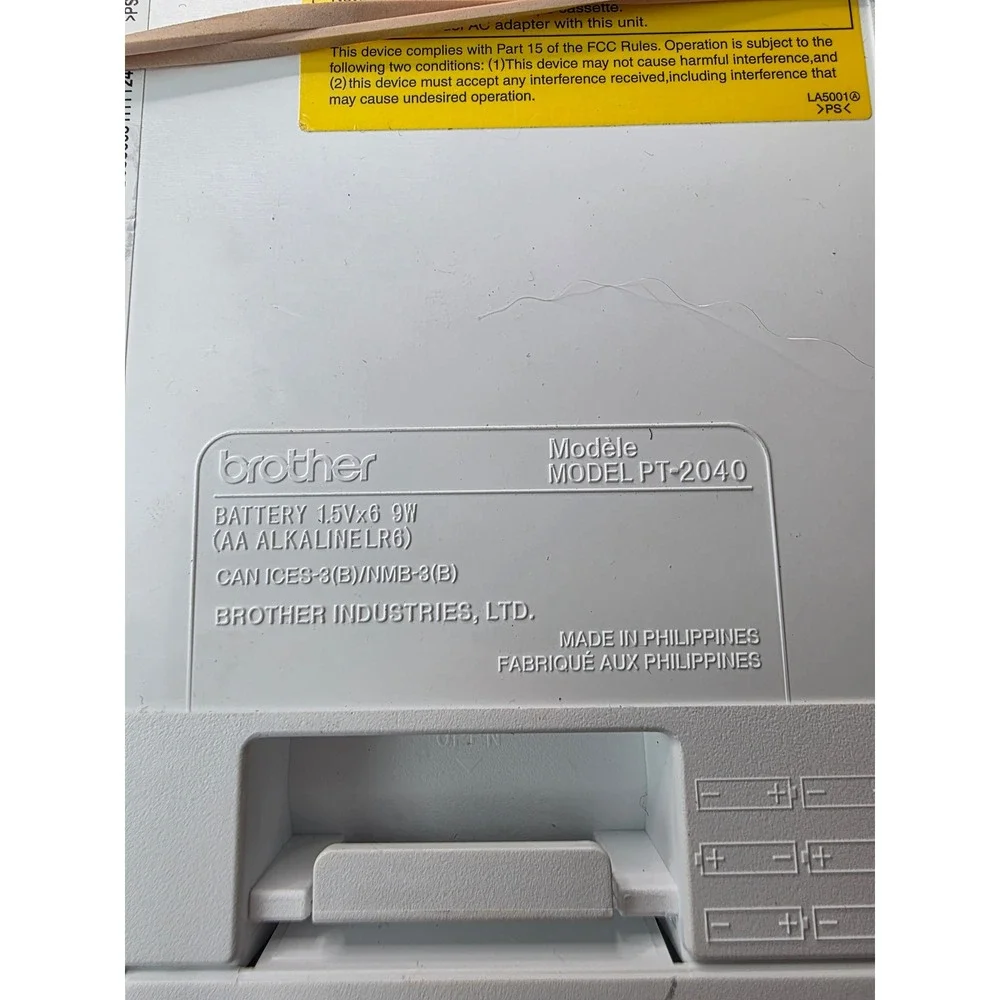 Brother P-Touch PT-2040 Label Maker Desktop Labeling System‎ Power Adapter F2